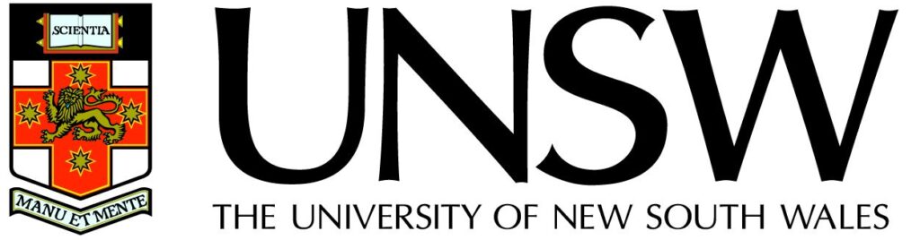 The UNSW logo features the university’s name in bold black letters with a distinctive yellow and black color scheme, symbolizing its heritage and academic excellence