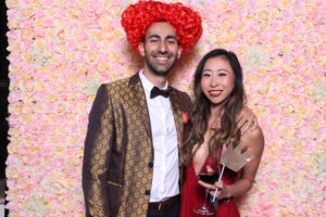 Guests enjoying fun props in a Party Photo Booth.